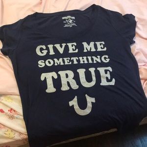 True religion v neck shirt